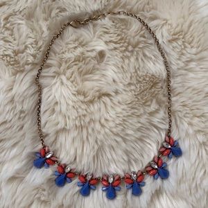 Loft Jeweled Red Blue Necklace